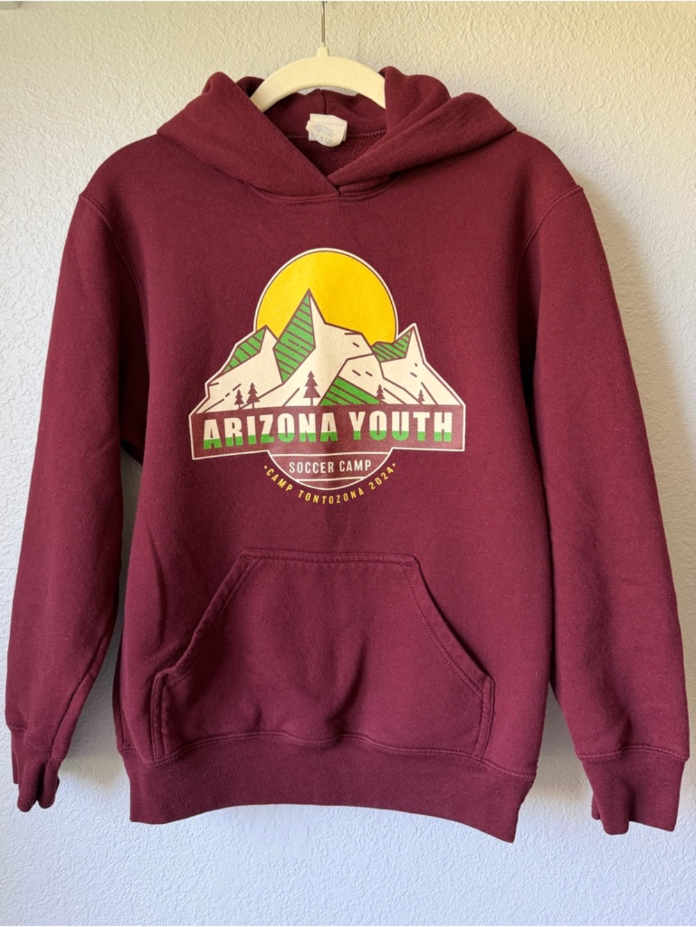 Soccer Hoodie: Arizona Youth Soccer Camp, Kids Large, EUC